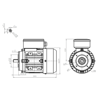 Silnik elektryczny jednofazowy 0,37kW 2800 obr/min. 71B14